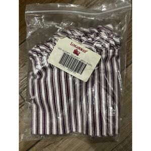 Longaberger Sweetheart Red Gourmet MEDIUM Gathering Basket Liner‎ PURPLE NEW